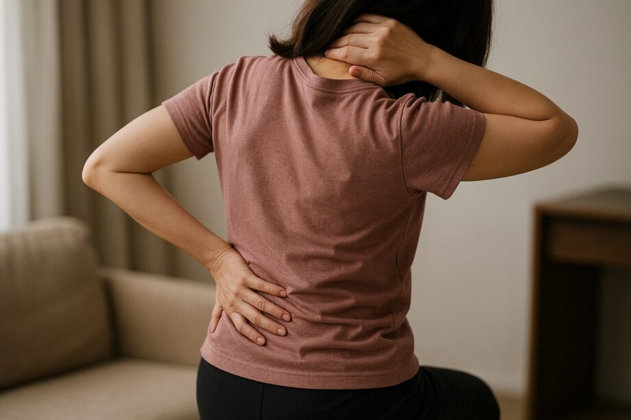 女性・会社員｜慢性的な首・肩こり・頭痛／左前腕の痛み／腰の痛み